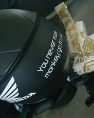 Customized Vinyl Decals For Helmets , Motorcycles Die-cut 9”