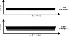 Car Decal Rally stripe 67” for MIMI S SD Vinyl Lower Door Panel Stickers ZC333