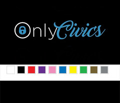 ONLY CIVICS HIGH QUALITY STICKER DECAL FOR HONDA CIVIC EG EK EF SI