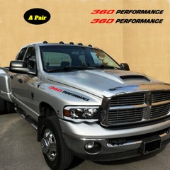 360 Performance Hood Decals Emblem for Dodge Ram 1500 2500 3500 4×4 Magnum Pair