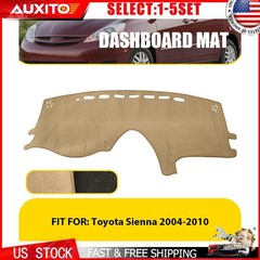 beige Dash Cover Mat for Toyota Sienna 04-10 Dashboard Pad Non-Slip Backing 1-5X