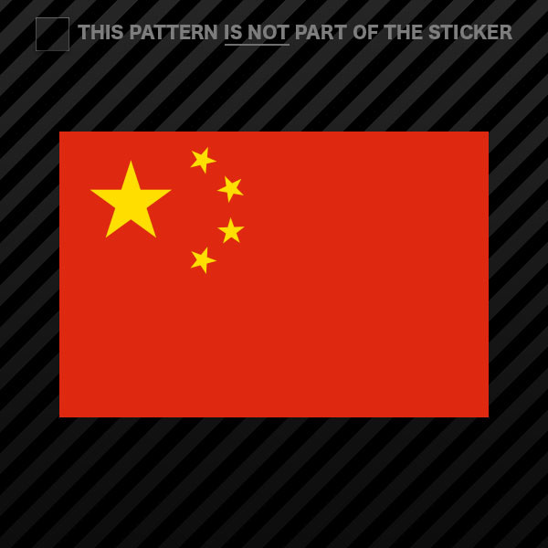 Chinese Flag Sticker Self Adhesive Vinyl China