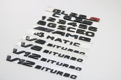 CLS GLOSS BLACK SET AMG CLS63 S REAR TRUNK BADGES EMBLEMS STICKER