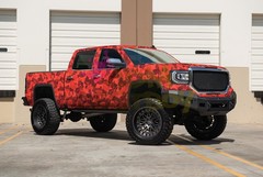 Camouflage Ape Matte Red Gray Camo Car Auto Vinyl Wrap Sticker Decal Sheet Film