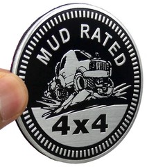 1pc Mud Rated Sticker Decal Emblem 4×4 Badge Auto Truck Fender 6cm 2.36″