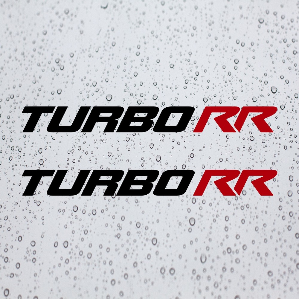 2x TURBO RR Decal Vinyl Stickers for Can Am AVT Vehicles Motorcycles Car Truck
