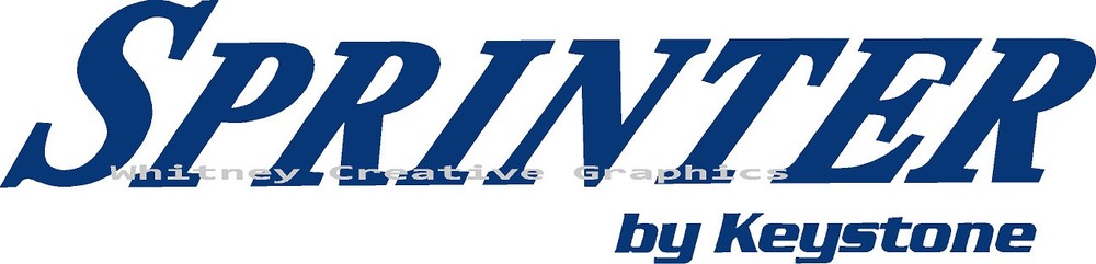 “SPRINTER By KEYSTONE” RV Graphic Lettering decal Made Fresh Any Color 49″X11″