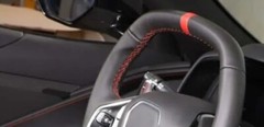 C8 Corvette RED MIST STEERING WHEEL VINYL STRIPE (2 X 5 Inches)
