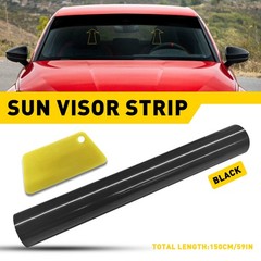 Sun Visor Strip Windshield Banner Long Vinyl Lasting Blank Decal Black Gloss USA