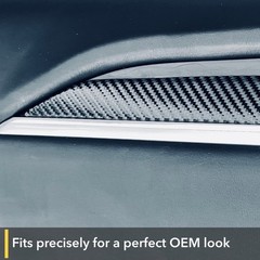 Interior Vinyl Wrap Kit | Plaid Style Black Carbon Fiber for Tesla Model S