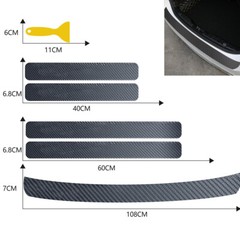 Car Protect Stickers Front Rear Door Sill Scuff Plate Cover Waterproof Anti Kick