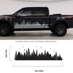 Overland Forest Woodland Off Road Truck Decal for 4Runner. Universal Fit.