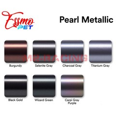 ESSMO PET Pearl Metallic Charcoal Gray Auto Vinyl Wrap Film Decal Sticker Sheet