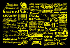 JDM Sticker Pack Tuner Vinyl 20 RANDOM Stickers You Choose Color (Tgish+SH)