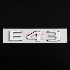 4pcs Chrome E43 AMG BITURBO 4 MATIC Trunk Emblem Badge Sticker for Mercedes Benz