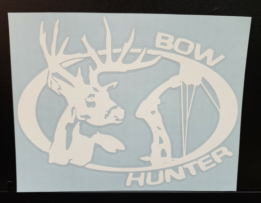 Deer Hunting Sticker Decal Bow Hunter Buck Truck / Car 5 x 6.5 inch item # 12