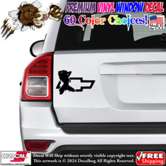 Sexy Chevy Hot Girl Car Truck Window Wall Vinyl Decal Sticker.