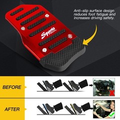 Universal Red Non-Slip Automatic Gas Brake Foot Pedal Pad Cover Accessories A