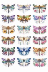 Dragonfly Beautiful 1” Phone Stickers (18 Pack) Heaven Love Remembrance Always