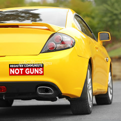 Register Communists Not Guns Conservative Decals Bumper Stickers