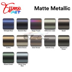 ESSMO PET Matte Metallic Ghost Gray Blue Car Vehicle Vinyl Wrap Decal Sticker