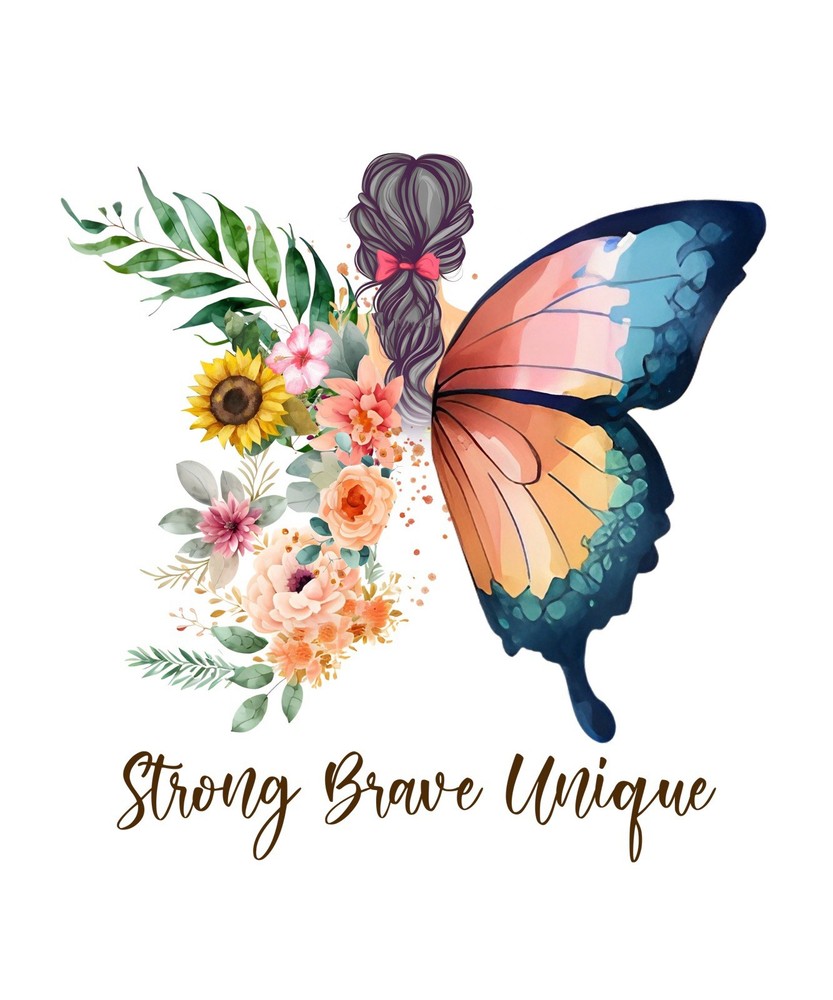 Motivational Quote Sticker (3 Inch) Butterfly Girl Strong Brave Unique Flowers!