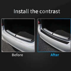 Car Trunk Door Sill Scuff Guard Plate Sticker Protector Anti Scratch Kick 5Pcs