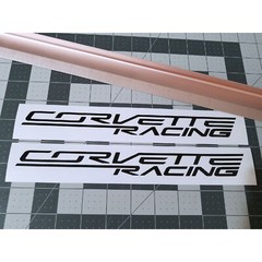 Pair Corvette Racing Decal Vinyl Sticker for Corvette Sport Cars
