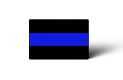 6 REFLECTIVE THIN BLUE LINE Stickers License Plate Tag Decals Police Car Truck