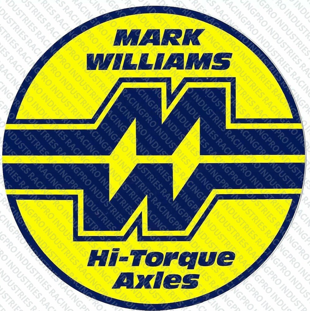 71mm MARK WILLIAMS ENT REPLACEMENT AXLE DECALS / STICKERS X2 DRAG CAR TOOLBOX