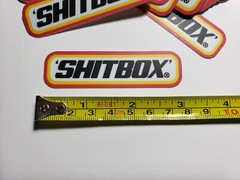 x2 Shitbox Stickers – 3 inch Funny JDM Hot Rod Rally Drift Matchbox Drag Racing