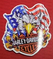 Harley Davidson Motor Cycles Logo Decal in plain or holographic, 5″ wide