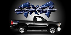 2 4×4 Truck Bedside Decals Stickers-A17B4X4
