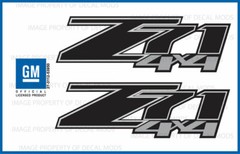 2007 – 2013 Chevy Silverado Z71 4×4 decals – FBLK GM HD black stickers set FG9A9