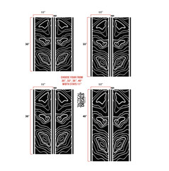Topographic Map Bedside decal sticker truck – Universal Fit – Pick a size – UBD5