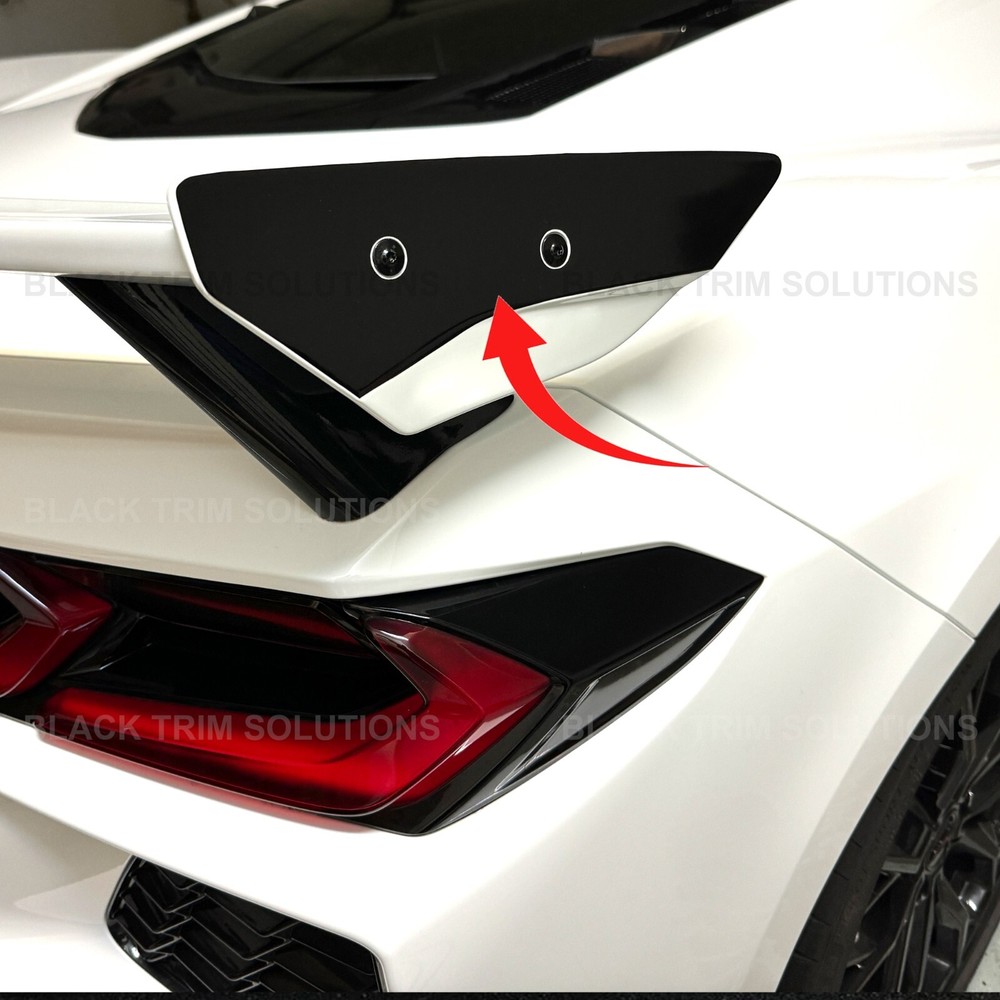 For Corvette 2020-2024 C8 Black High Wing Upper Accent C8R R Stingray Decals
