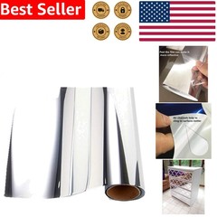 Vinyl Wrap Chrome Silver Reflective Auto Decal Film 12×60 Inch Self Adhesive
