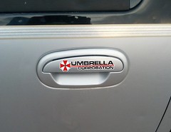 2 Umbrella Corporation WHITE Die-Cut Logo Resident Evil Vinyl Decal Sticker JDM