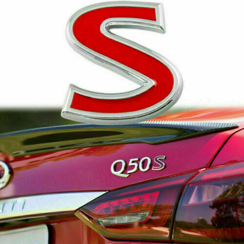 New Metal IPL 3.7 S Emblem Badge Decal Grille Trunk Logo Sticker for Q50 Q50L