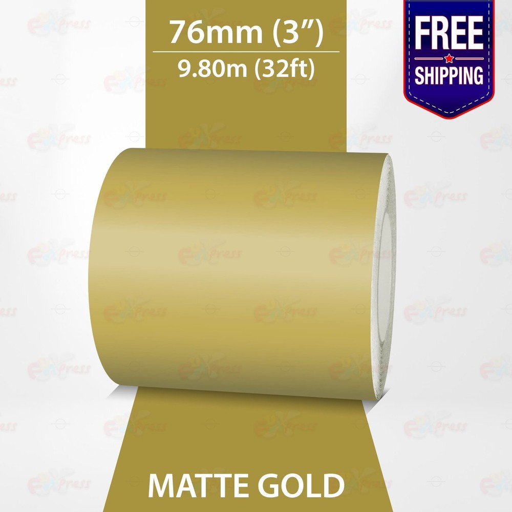 MATTE GOLD 3″ PIN STRIPE Car Model Motorcycle Decal TAPE Vinyl Sticker 76mm