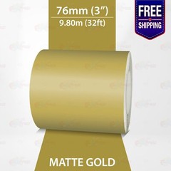 MATTE GOLD 3″ PIN STRIPE Car Model Motorcycle Decal TAPE Vinyl Sticker 76mm
