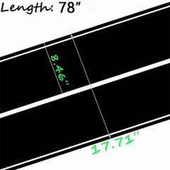 78″ 4-Line Rectangle Racing Vinyl Decal Stickers For Ford Mustang Chevy Camaro