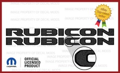 18-23 Jeep Wrangler RUBICON Hood Decals Stickers JL map hiking gray black FJ2H8