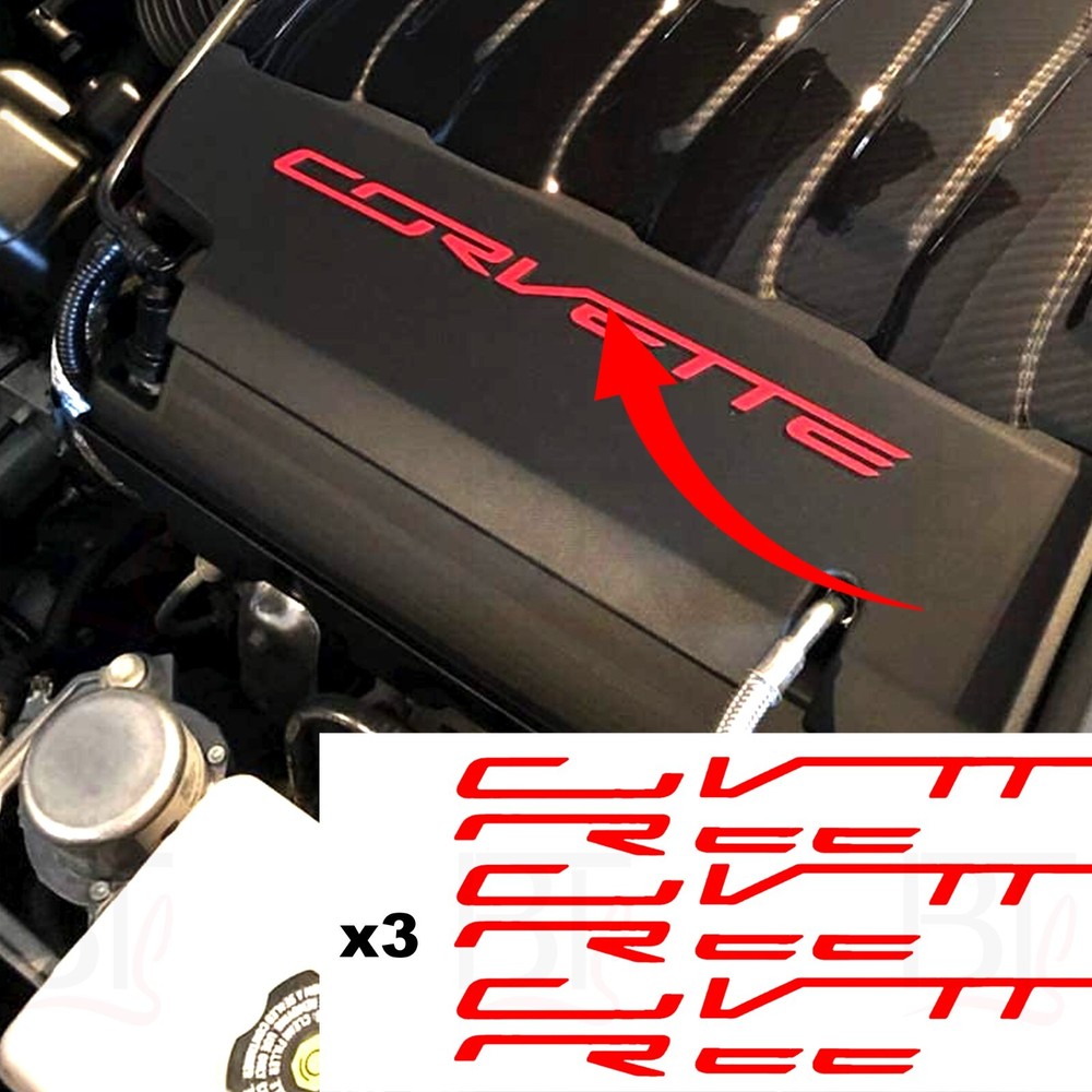 For 2014-2019 Chevy Corvette C7 Engine Cover Letter Decals 2015 2016 2017 2018