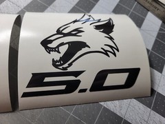Coyote Growling 5.0 decal stickers x2 5×5 Ford Mustang 1 Set