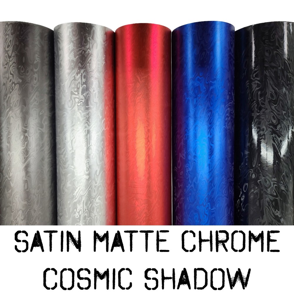 Satin Matte Chrome Cosmic Wave Shadow Vinyl Car Auto Wrap Sticker Film Roll