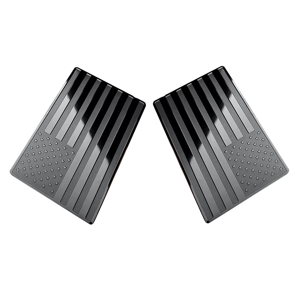 2Pc Aluminum American Flag Sticker Car Emblem Badge Motorcycle Stickers Exterior