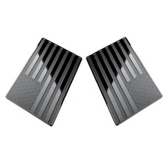 2Pc Aluminum American Flag Sticker Car Emblem Badge Motorcycle Stickers Exterior