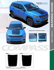 Hood Stripe Graphic Fits 2017 and up Jeep Compass