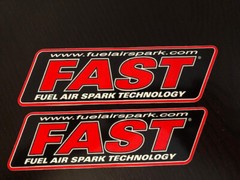 FAST Fuel Air Spark Technology 6″ X 1.75″ Racing Contingency Decal Sticker 2PCS